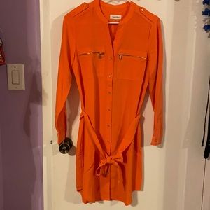 Calvin klein orange dress used once